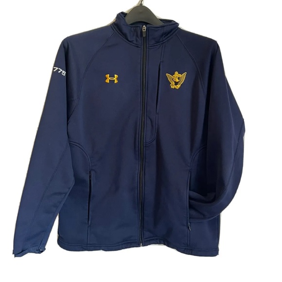 U.S. Navy Jacket, Under Armour Polyester Zippered Jacket Size M Military FLAWED - Picture 2 of 12